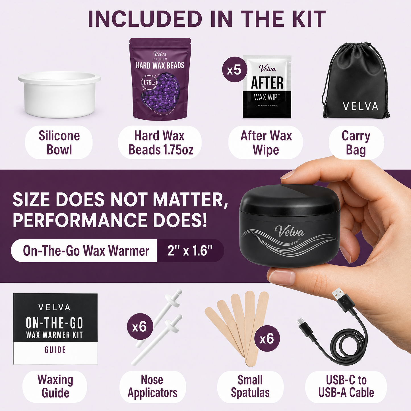 Velva Face Waxing Kit